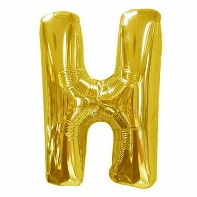 40" Gold Foil Letter "H" Balloon
