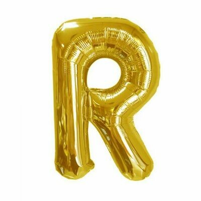 40" Gold Foil Letter "R" Balloon