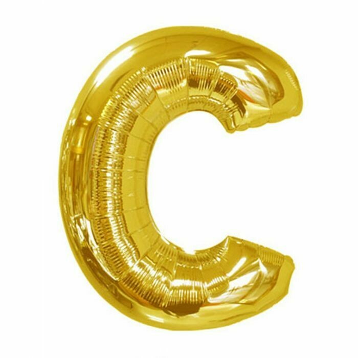 40&quot; Gold Foil Letter &quot;C&quot; Balloon