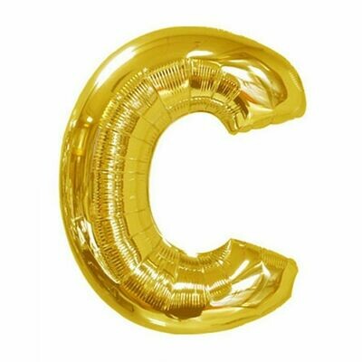 40" Gold Foil Letter "C" Balloon