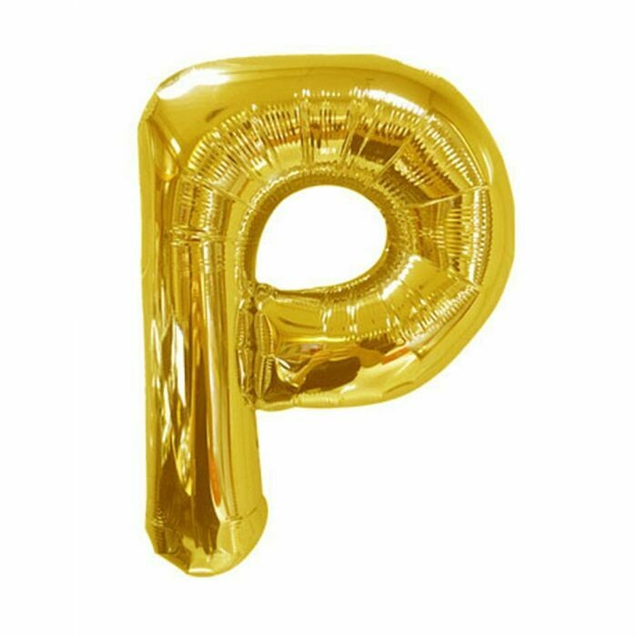 40 40" Gold Foil Letter "P" Balloon