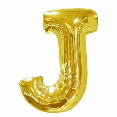 40" Gold Foil Letter "J" Balloon