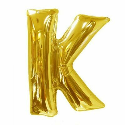 40" Gold Foil Letter "K" Balloon