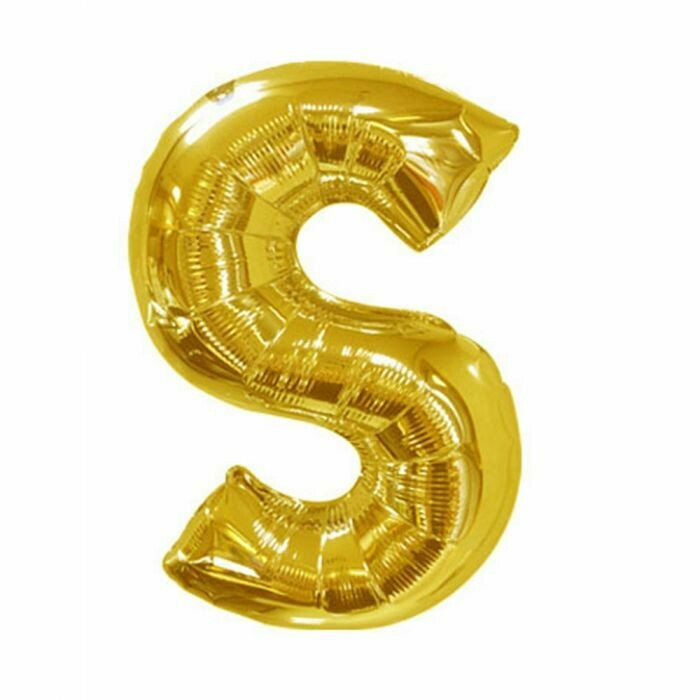 40 40" Gold Foil Letter "S" Balloon