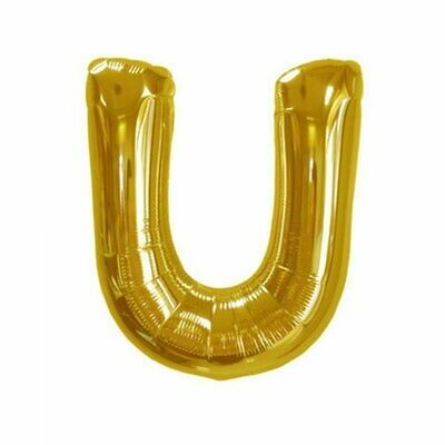 40" Gold Foil Letter "U" Balloon