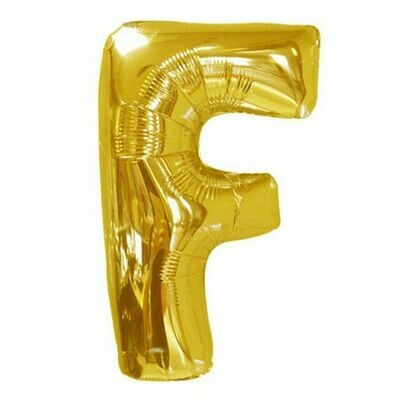 40" Gold Foil Letter "F" Balloon