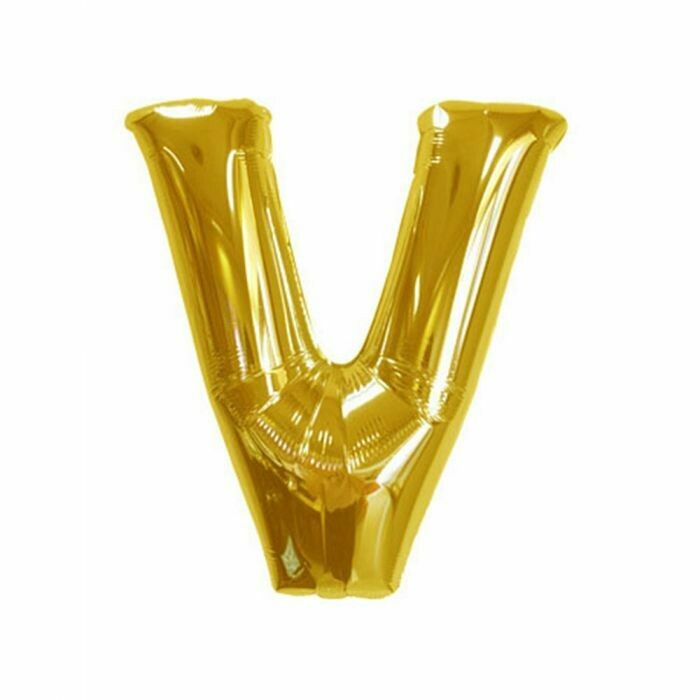 40 40" Gold Foil Letter "V" Balloon