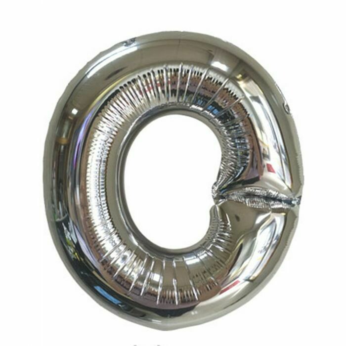 40 40" Silver Foil Letter "O" Balloon