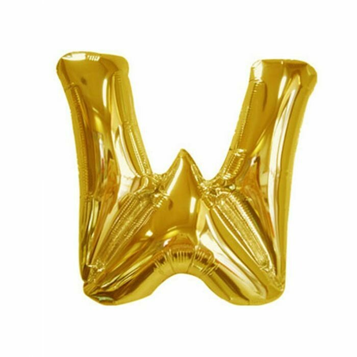 40 40" Gold Foil Letter "W" Balloon