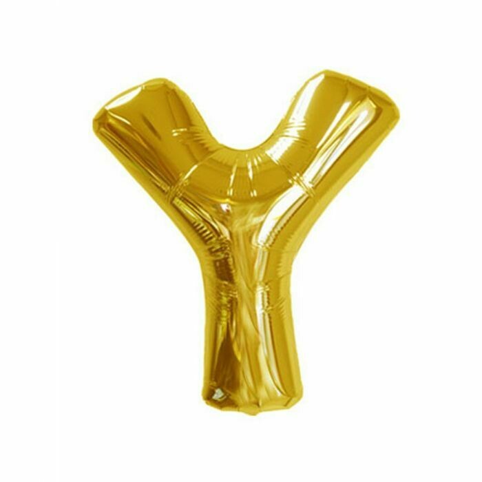 40&quot; Gold Foil Letter &quot;Y&quot; Balloon