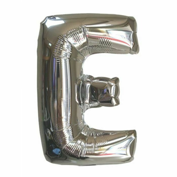 40 40" Silver Foil Letter "E" Balloon
