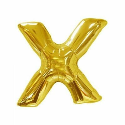 40" Gold Foil Letter "X" Balloon