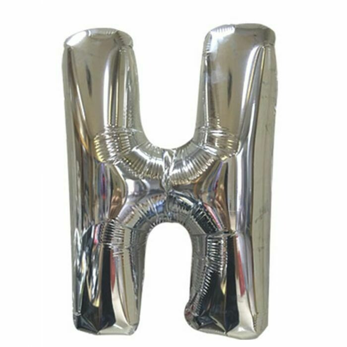 40 40" Silver Foil Letter "H" Balloon