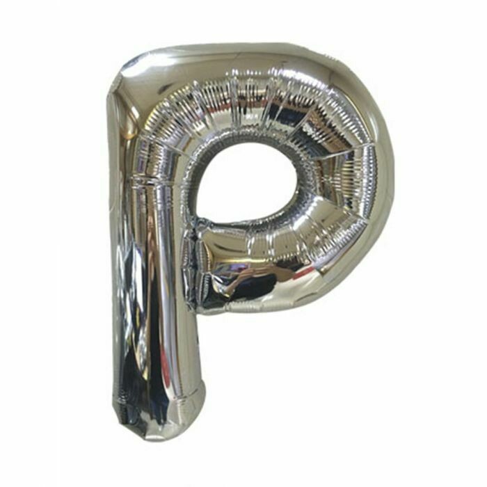 40 40" Silver Foil Letter "P" Balloon