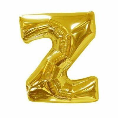 40" Gold Foil Letter "Z" Balloon