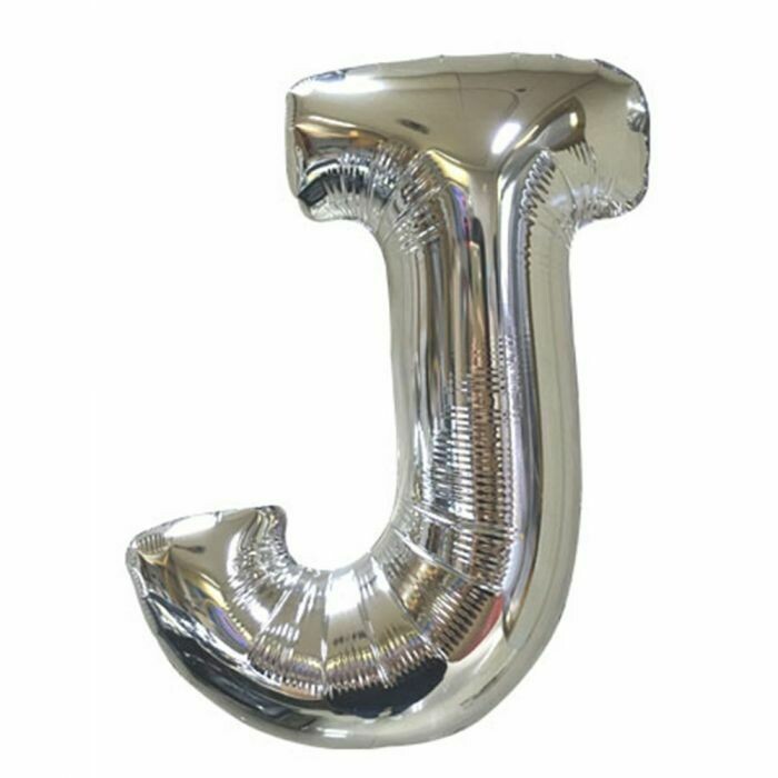 40 40" Silver Foil Letter "J" Balloon
