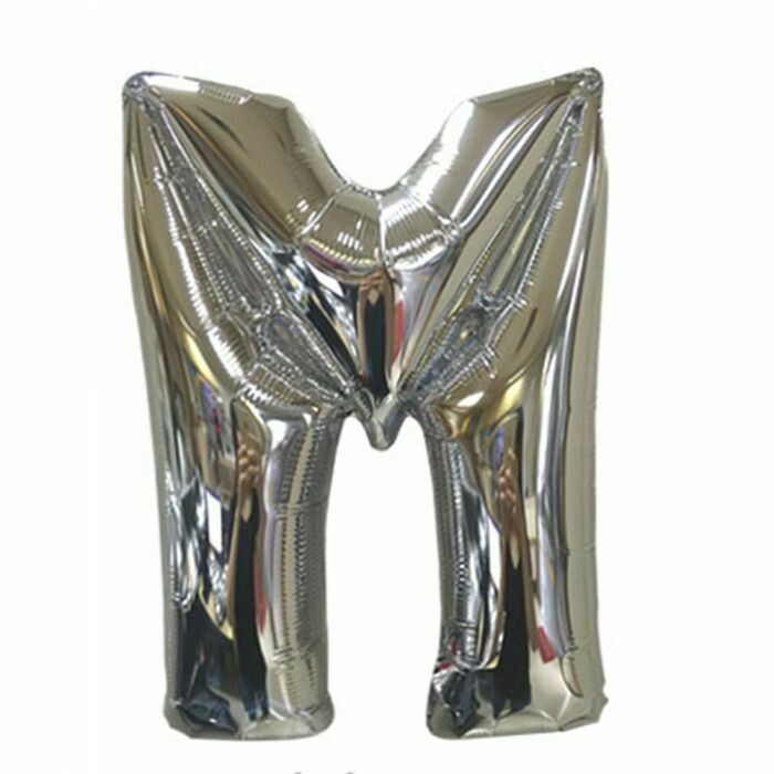 40 40" Silver Foil Letter "M" Balloon