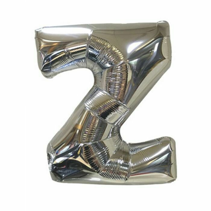 40&quot; Silver Foil Letter &quot;Z&quot; Balloon