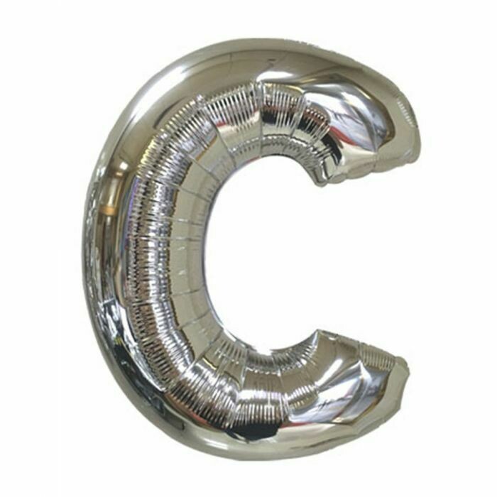 40&quot; Silver Foil Letter &quot;C&quot; Balloon