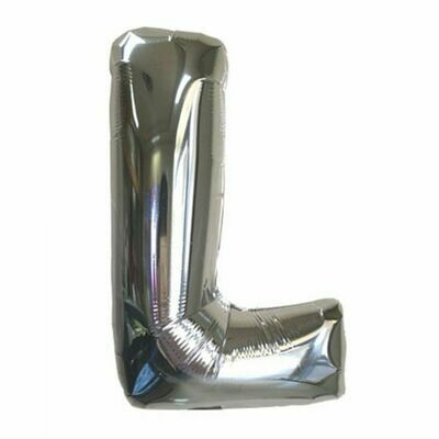 40" Silver Foil Letter "L" Balloon