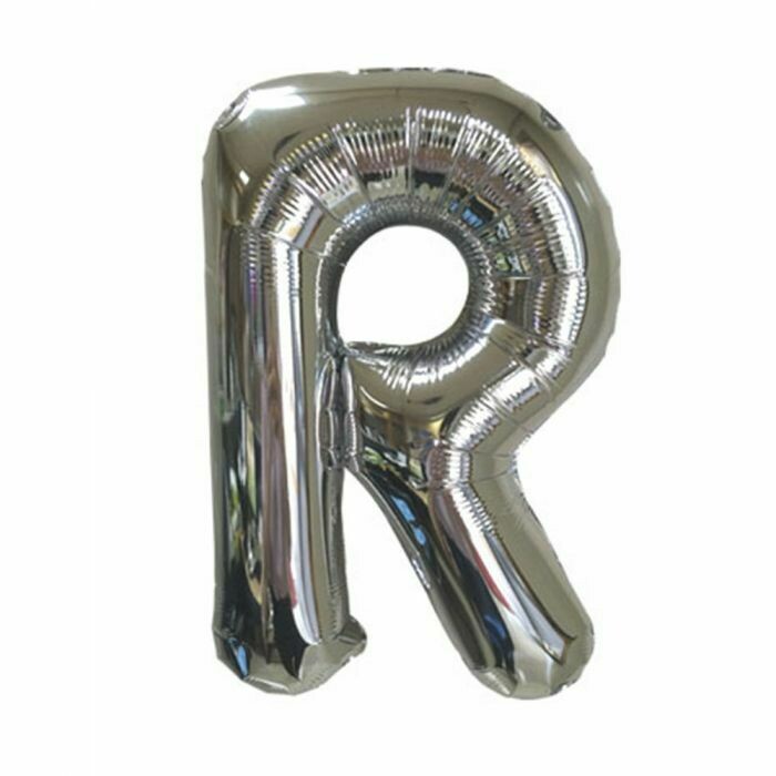40&quot; Silver Foil Letter &quot;R&quot; Balloon