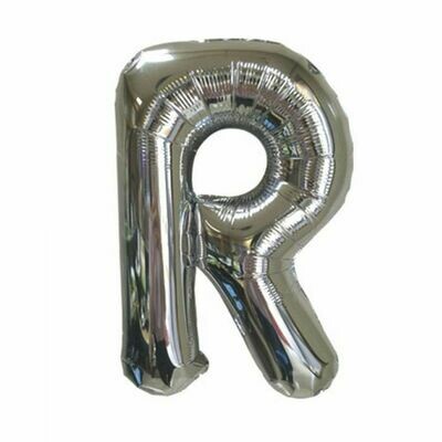 40" Silver Foil Letter "R" Balloon