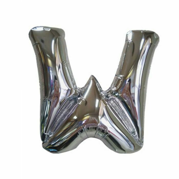 40&quot; Silver Foil Letter &quot;W&quot; Balloon