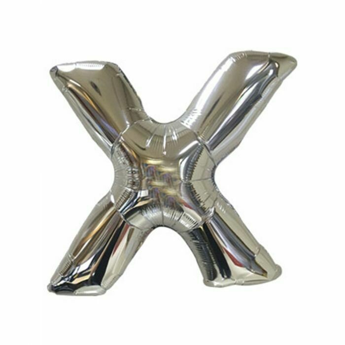 40&quot; Silver Foil Letter &quot;X&quot; Balloon