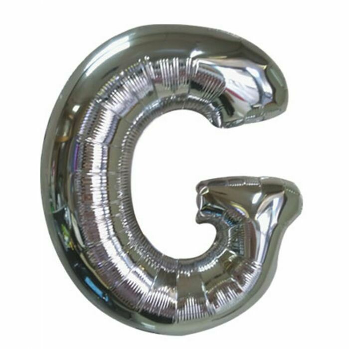 40 40" Silver Foil Letter "G" Balloon