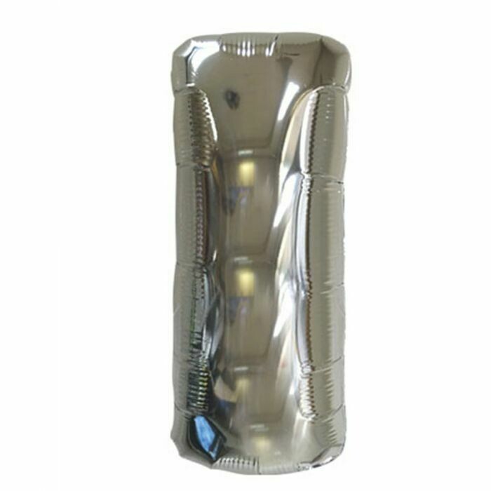 40 40" Silver Foil Letter "I" Balloon