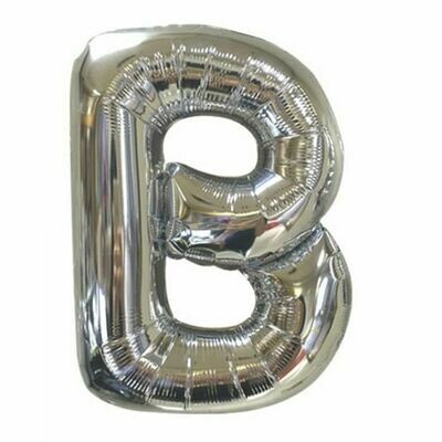 40" Silver Foil Letter "B" Balloon