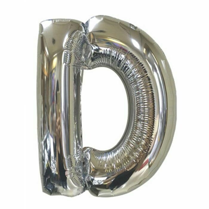 40 40" Silver Foil Letter "D" Balloon