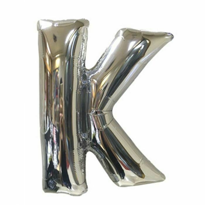40&quot; Silver Foil Letter &quot;K&quot; Balloon