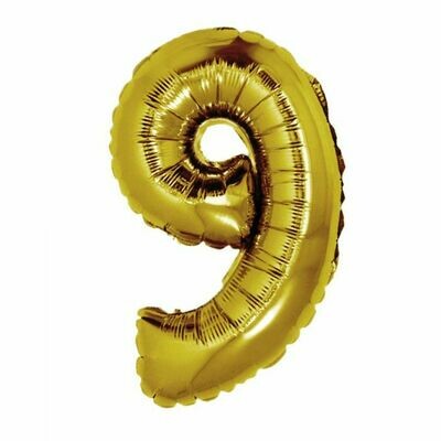 40&quot; Gold Foil Number &quot;9&quot; Balloon