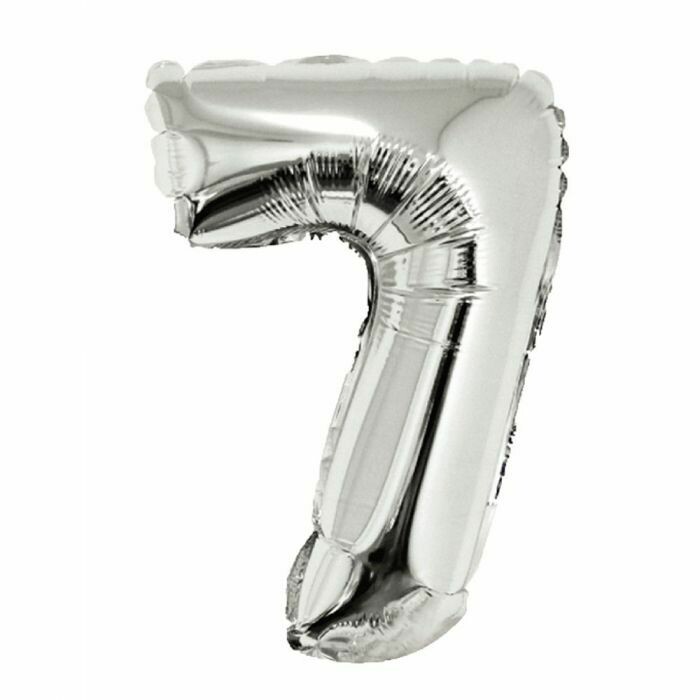 40" Silver Foil Number "7" Balloon