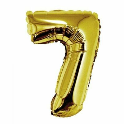 40 40" Gold Foil Number "7" Balloon