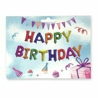 16 16" Air Filled Happy Birthday Letters in Multi Colored Foil Balloons