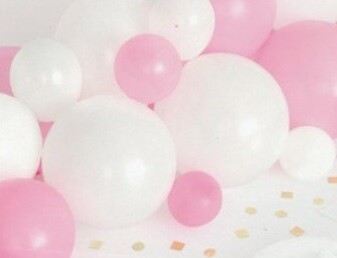 Pink Balloon Centerpiece Kit with Foil Confetti