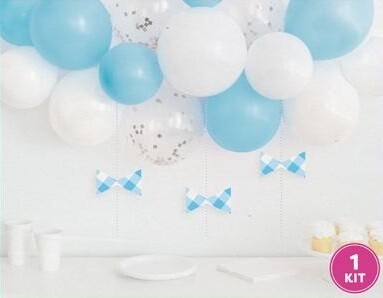 Blue Gingham Balloon Arch Kit
