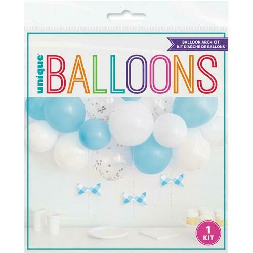 Blue Gingham Balloon Arch Kit