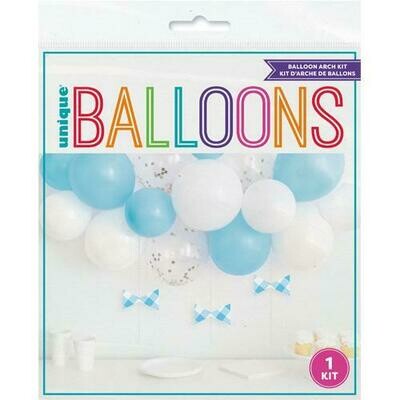 Blue Gingham Balloon Arch Kit