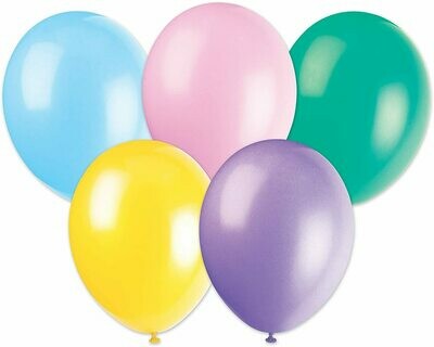 12" Assorted Premium Pastel Latex Balloons