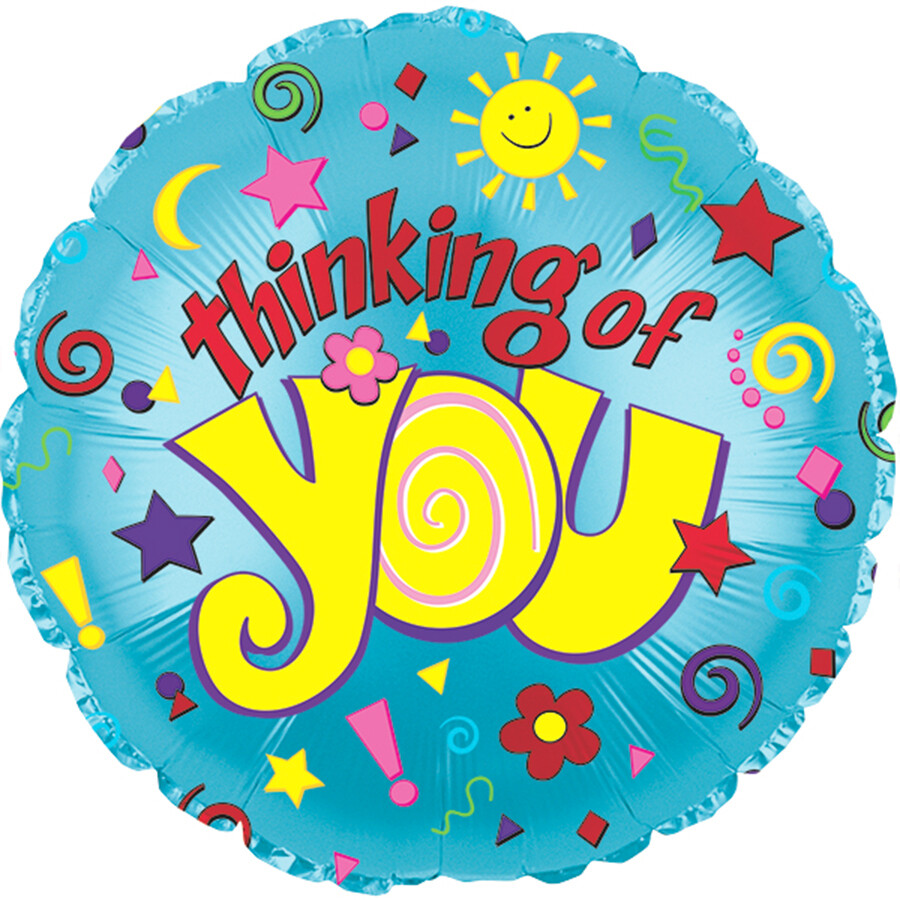 17&quot; Thinking of You Sun and Stars Foil Balloon