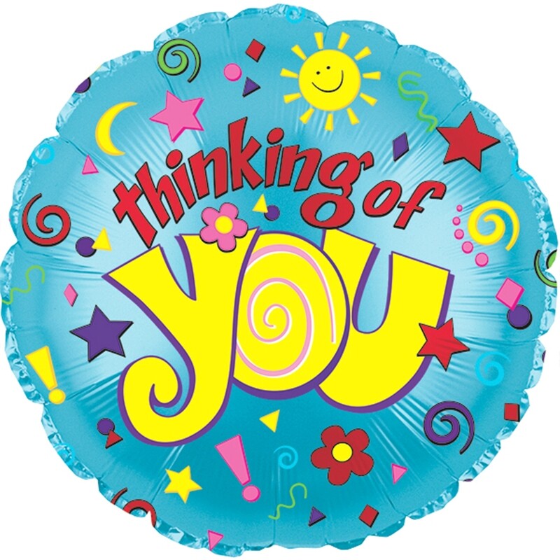17&quot; Thinking of You Sun and Stars Foil Balloon