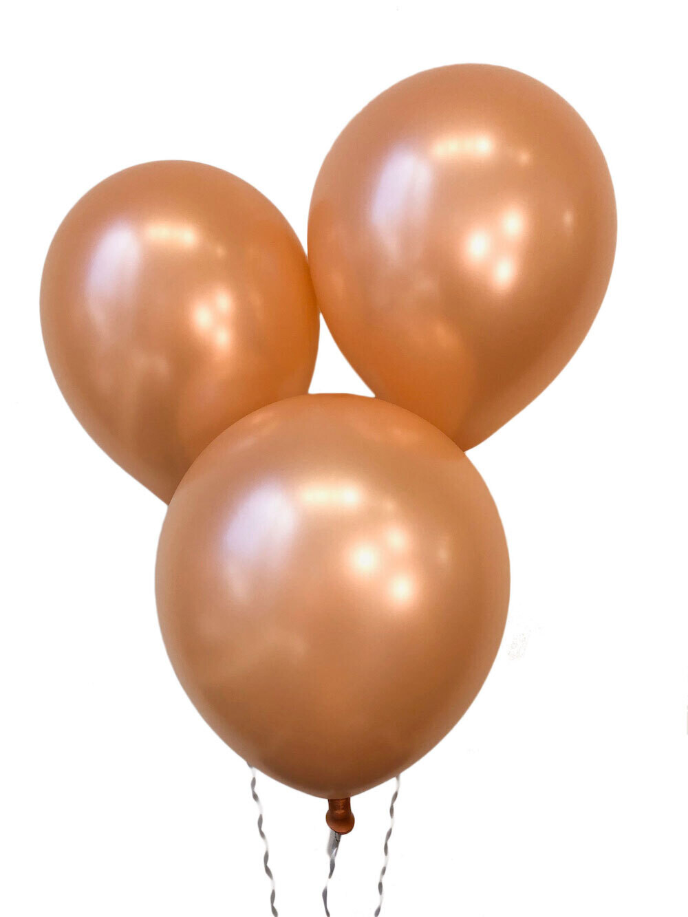 12" Metallic Rose Gold Latex Balloons - 72 ct