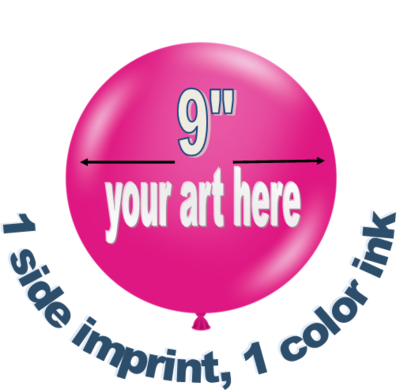9" Metallic Color Custom Latex Balloons