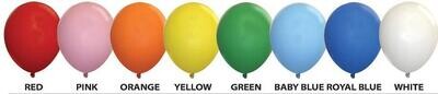 17" Standard Color Custom Latex Balloons