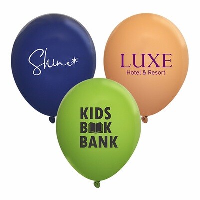 Fashion Colored Custom Printed Latex Balloons - 1 ink color