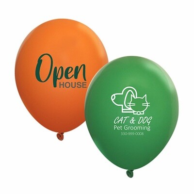 9" Standard Color Custom Latex Balloons