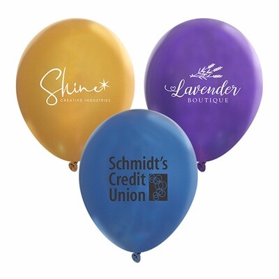 11" Metallic Color Custom Latex Balloons